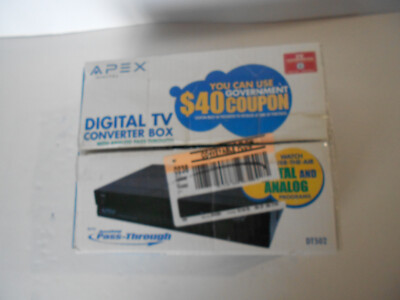 APEX DT502 Digital-to-Analog DTV Converter Box w/Remote Control VGC