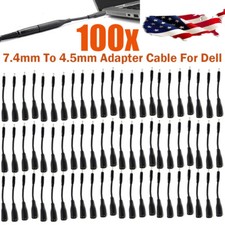 100Pcs Power Charger Converter Adapter Cable For DELL small Tips 7.4mm To 4.5mm