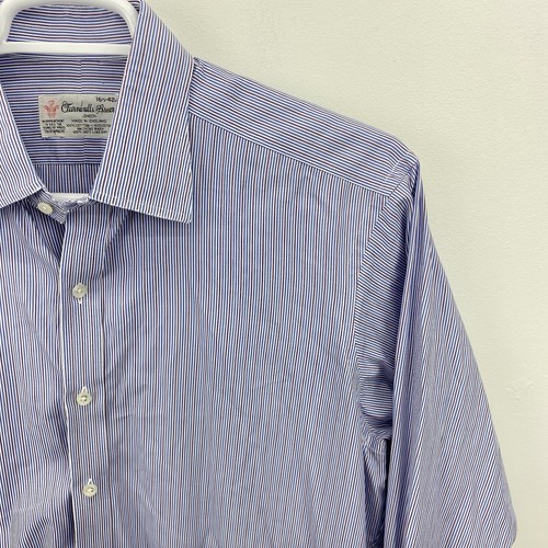 Turnbull & Asser dress shirt Mens size 16.5/42 stripe England Premium cotton - Picture 8 of 12