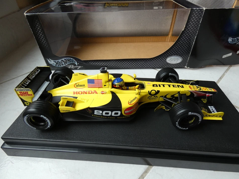 Jordan EJ11 Honda Jean Alesi #12 USA GP 2001 200GP 1/18 Hotwheels Mattel F1 - Immagine 3 di 3