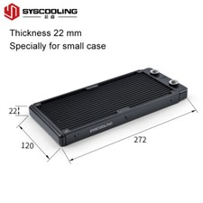 G1/4 thread Water Cooling Radiator Aluminum ultrathin 240mm For Computer CPU