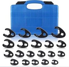 Crow Foot Flare Nut Wrench Set 19pc 38 12in Drive Ratchet Extension Large Tool Crow Foot Flare Nut Wrench Set 19pc 38 12in Drive Ratchet Extension Large Tool