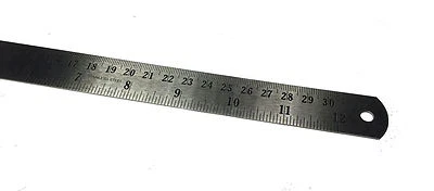 12" 300mm STEEL RULER RULE METRIC AND IMPERIAL RULER MEASURING ENGINEERING TOOLS