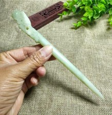 Antique Xiuyu Jade Hairpin Crested Hairpin Headdress Head Accessory Hairpin