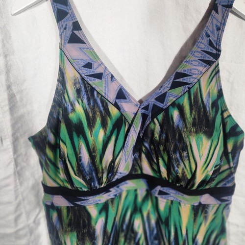 SEPTANGLE sz 22W One Piece Swim Dress Plus Size Swimsuit Tummy Control Swimwear - Picture 4 of 7