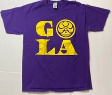 Hawaiian Island Creations HIC Men's Large Los Angeles Lakers colors T-Shirt 