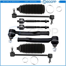 8x Front Sway Bars Inner Outer Tie Rod End Linkage For 2007-2012 Nissan Versa