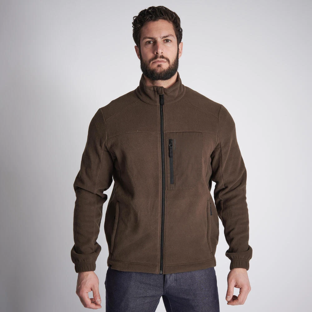 Recycled Hunting Fleece Jacket Outwear 500 Camouflage Solognac