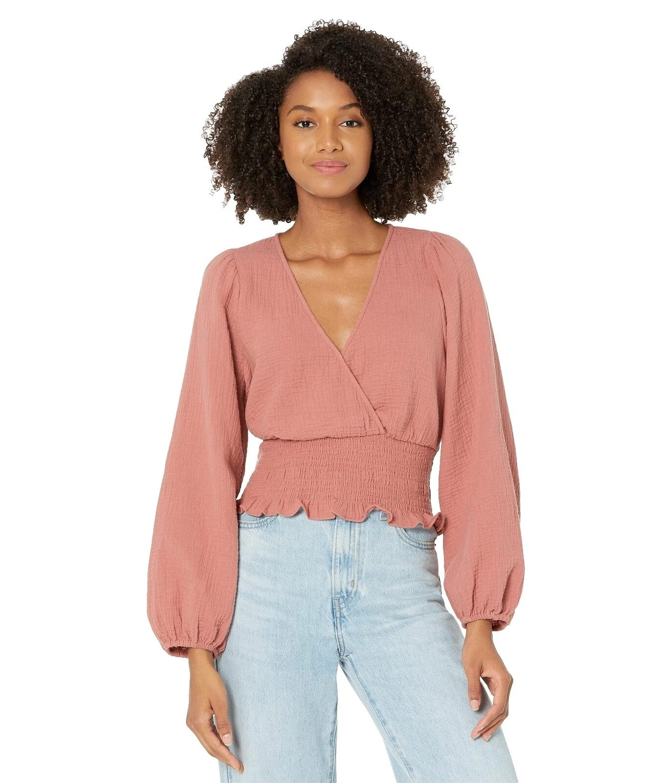V-Neck Blouse Tops for Women