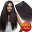 thumbnail 1 - Yaki Straight Kinky Curly Clip In Remy Human Hair Extensions Full Head Thick US