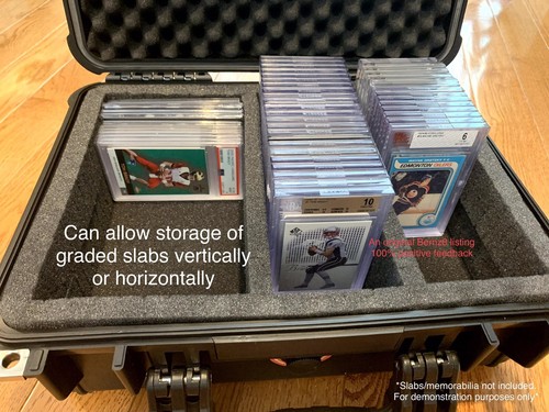 Large Black IP65 Waterproof Storage Travel Case for Graded Card Slab Holders NEW - Picture 4 of 12