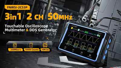 FNIRSI 2C53P 3-in-1 Dual Channel Tablet Oscilloscope Multimeter
