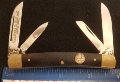 Buck Creek Bear & Bull Congress Knife, Black Composite Handles 