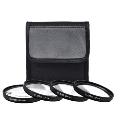 77mm Close-Up Filter Set +1 +2 +4 +10 Magnification Macro HD 4 Piece Set