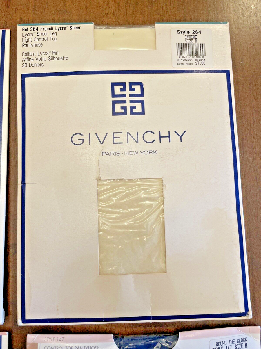 Pantyhose 4 Pair Givenchy & Round the Clock NIP Size B Various
