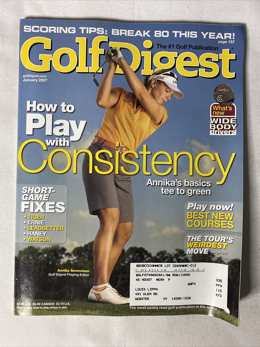 2007 January Golf Digest Magazine Annika Sorenstam Plays Consistently  (CP222)