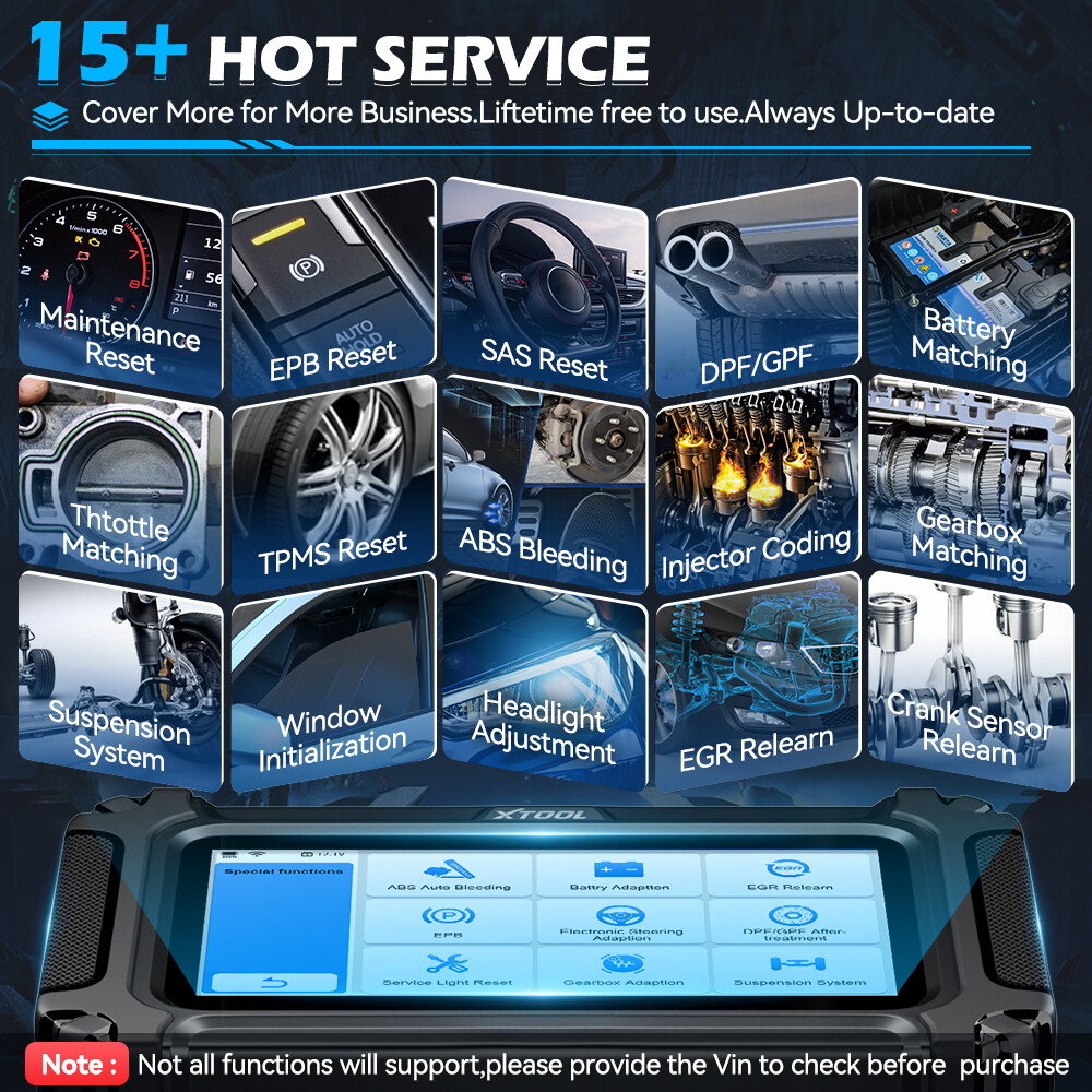 XTOOL D6 OBD2 Scanner Auto Full System Diagnostic Tool 15+ Resets Free Update