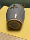 Vintage Two Small Pitchers Blue With Gold Leaves — photo 5