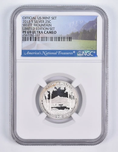 2013-S Silver PF69 ANT White Mountain Quarter Limited Edition NGC