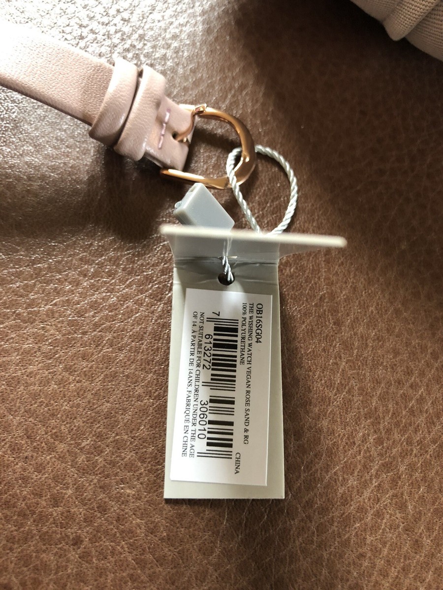 Olivia Burton The Wishing Watch Vegan Rose Sand Rose Gold New With Tags