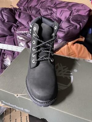 Timberland PREMIUM 6 In Waterproof Boots Black Nubuck TB 0A41CX