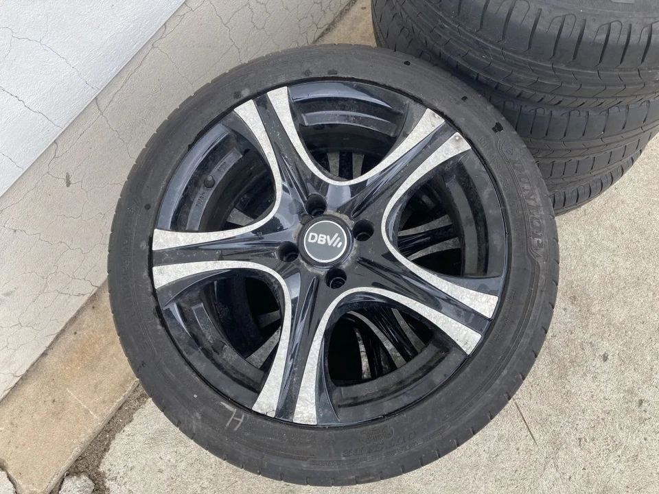 4x 225/45R17 CONTINENTAL UND DUNLOP SOMMERREIFEN AUF 7,5x17 DBV ALUFELGEN !!! - Bild 3 von 4