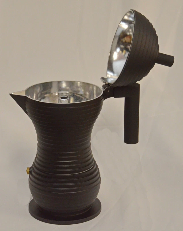Caffettiera Espresso Moka Caffé 6 Tazze Alessi Pulcina MDL02/6 BB Nero, fotografia 3 di 7