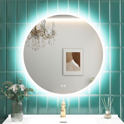 24'' LED Bathroom Mirror with Anti-Fog, Dimmable & 3 Color Temperatures