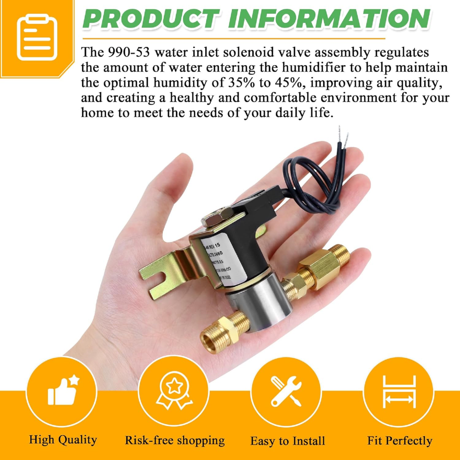24V Humidifier Water Solenoid Valve for GeneralAire 1042 1042L 1042LH ...