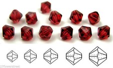 Czech Bicone Crystal Beads Hot Pink color crystals 3,4,5,6mm Rondelle Diamond
