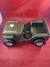 1970s Tonka Military Jeep G-452-8 Pressed Steel