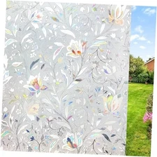  Window Privacy Film,3D Stained Glass Window Film,Decorative Window Covering 