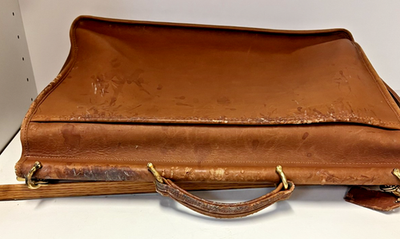 Vintage Coach Brown Leather Briefcase Satchel Shoulder Bag, 1047