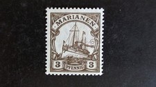 Deutsche Kolonie Marianen Michel NR. 20 ; Freimarke Kaiserjacht ungebraucht 1916