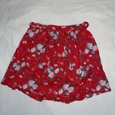 Oshkosh B Gosh Cute Girl Vintage Red Floral Skirt Size 12 Made In Vietnam