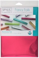 Gina K. Designs for Therm O Web Fancy Foils, 6" x 8" Sheets, Passionate Pink ...