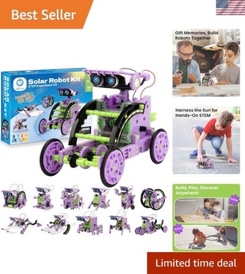 Interactive 190-Piece Solar Robot Kit - DIY STEM Fun for Children Aged 8-14