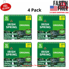 Irish Spring Bar Soap for Men, Original Clean Mens Bar Soap, 48Pack, 3.7 Oz Blue