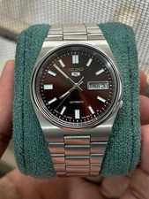 Vintage Seiko 5 Brown dial Changed Automatic Mens Watch 7009 Japanese Day/Date