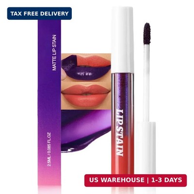 evpct Orange Red Peel Off Lip Stain Tints for Women, Liquid Lipstick Peel off Li