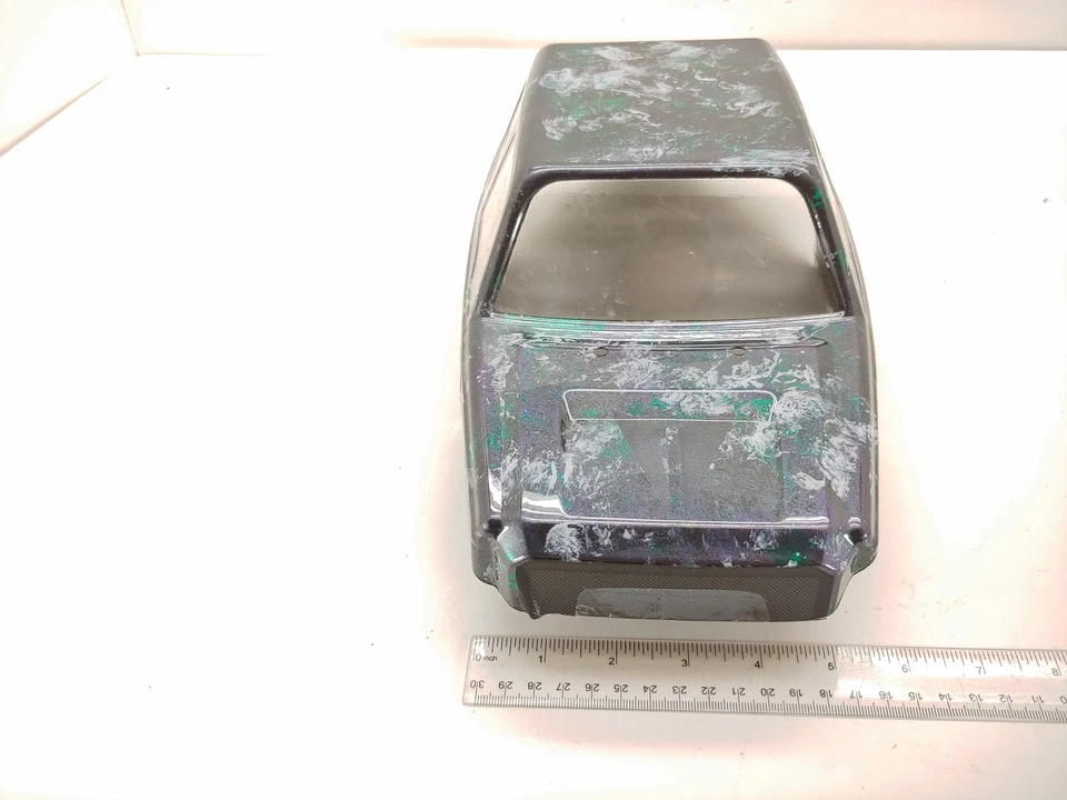 Custom Painted Proline Ford Truck 1/10 Crawler Body White Green Gray 12.3" WB - Image 2 of 4