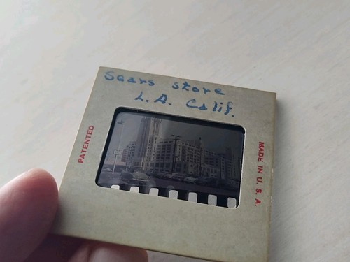 Street Scene SEARS STORE, Los Angeles CA. in 1950s, Ansco Slide  - Picture 2 of 3