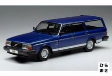 Diecast Miniature Car 1/43 Volvo 240 Polar 1988 Metallic Blue Classic Estate