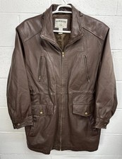 VTG Orvis Genuine Brown Leather Long Anorak J...