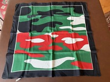 ART DECO Vtg Scarf Made in Italy Polyester Geometric 26"squ.