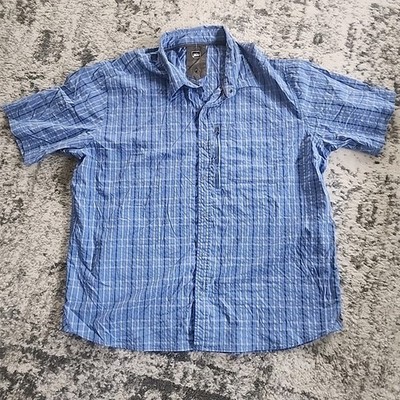 REI Shirt Mens 2XL Snap Up Casual Activewear Pocket Short Sleeve