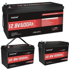 12V LiFePO4 Lithium Battery -100Ah 200Ah 300Ah 400Ah 600Ah BMS For RVS Off-Grid