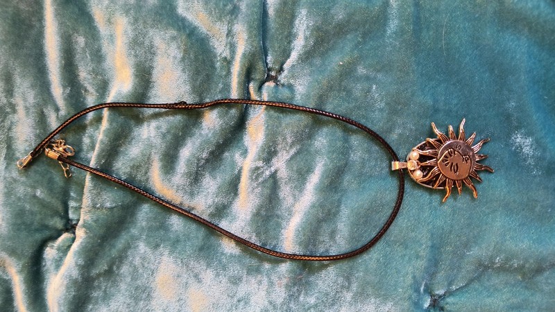 Vintage Makla Sun Pendant Necklace