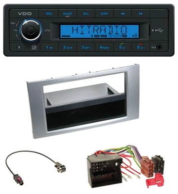 VDO AUX Bluetooth USB MP3 Autoradio für Ford Kuga Fusion Transit 05-12 silber - Bild 1 von 4