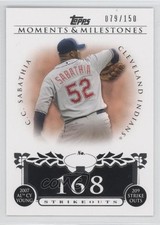 2008 Moments & Milestones /150 CC Sabathia (2007 AL Cy Young 209 Ks) #51 HOF 1k3